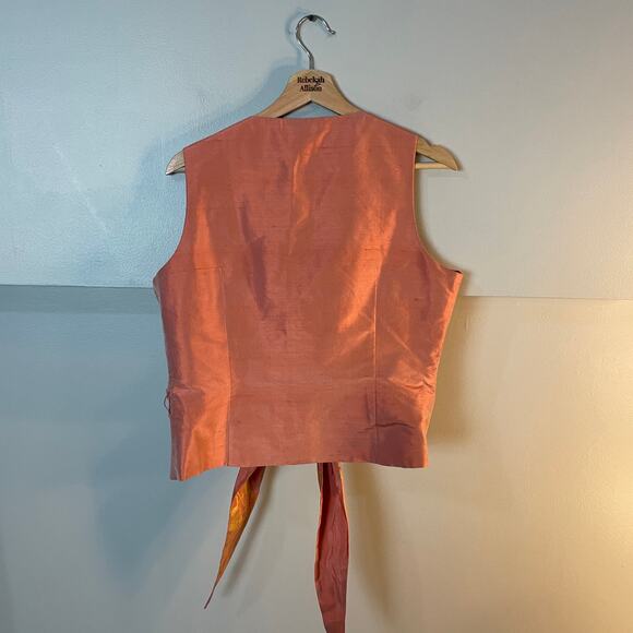 Lafayette 148 SET Silk Shantung Pleated Kareem Skirt & Tie Top SIZE 12 EUC - Picture 9 of 15